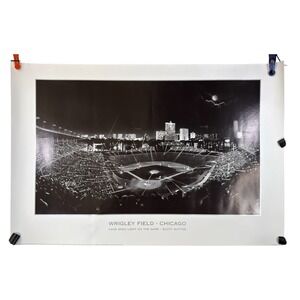 Scott Mutter Wrigley Field Poster 24x36 Black White Good Chicago Cubs Art Print